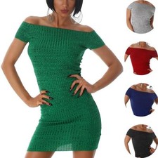 Damen Carmen-Kleid Strick