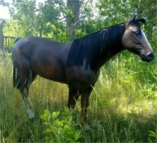 🔶Pferd mit Kunsthaar Figur