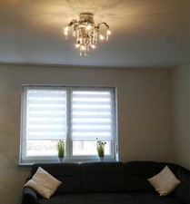 Deckenleuchte MAXIME D42cm moderne Lampe Kristall / Chrom Deckenlampe Leuchte