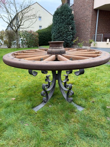 Wagenrad mit rauchglasplatte - mit,