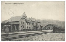 V9742/ Bitsch Bahnhof AK