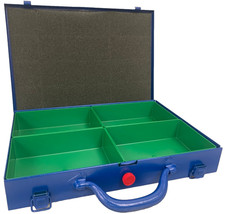 Metall Sortimentskoffer Sortimentskasten 330x220x50mm mit 4 Fächer BLACKFRIDAY