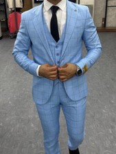 Slim Fit Herrenanzug mit Weste