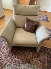 Designklassiker Leder Sessel, Modell Scala Beige (opt. + Couch s. extr. Angebot)