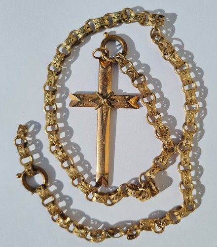 Kette kreuz kruzifix - kette, antik