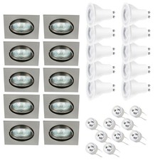 10x LED Einbaustrahler Eisen