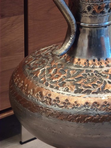 Große bodenvase metall - große, antik