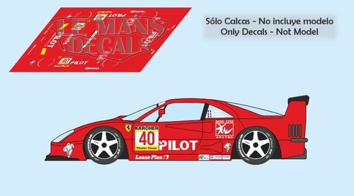 Decals ferrari f40 bpr - f40, 40