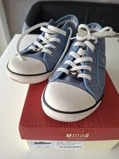 Mustang True Denim Sneaker GR 40 Hellblau, Getragen Mit Karton