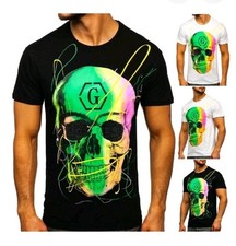T Shirt Herren, Gr.M mit Totenkopf und Glitzer, Neu und Unbenutzt