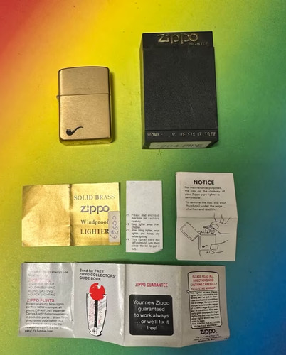 Original zippo solid - solid, brass