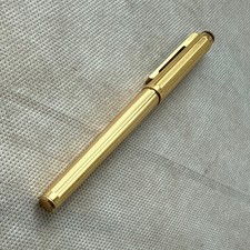 Goldfarben Kugelschreiber Druckkugelschreiber Metall Vintage Klassiker 60er 70er