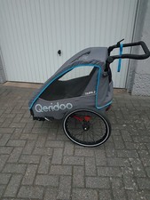 Baggy/Fahrradanhänger von Qeridoo Qupa2 .Farbe Grau , 2er sitz