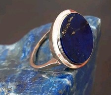 Extravaganter Ring Gold 333/8 Kt mit rundem edlen Lapislazuli GR 57/18 neuwertig