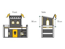 Ritter Burg Ritterburghöhle Vorhang für Hochbett Aufsatz