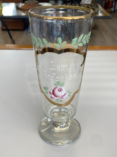 Antikes andenkensglas glas - andenkensglas,