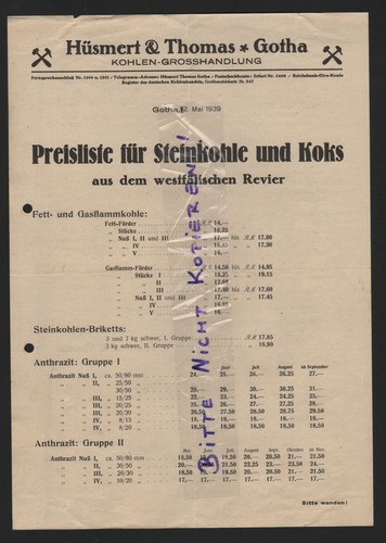 Gotha preisliste für - gotha,,