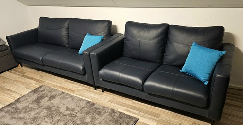 Ledersofa garnitur und - ledersofa, 3-