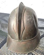 Uralter Messing Feuerwehr Helm mit Hersteller aus biberach um 1900 Deutschland