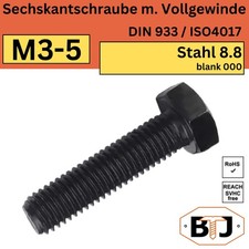DIN 933 Sechskantschrauben mit