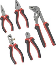 Meistercraft Zangen-Set 5 tlg Kombizange Seitenschneider Spitzzange Abisololieru