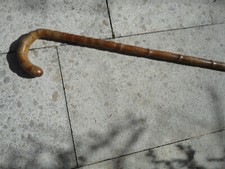 Nostalgie Wanderstock Vollholz in braun Eisenspitze , ca. 1900