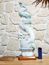 Drache aus Jade / Jadeit ca. 43 x 12,5 cm / 2,7 Kg Drachen Gravur