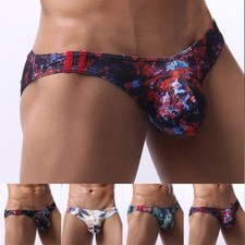 Herren Slips Tangas Reizwäsche Bedruckt Low-Rise Bikinis Unterhose Bademode