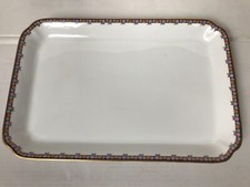 Große eckige Vorlegeplatte mit Blumenband HR Hutschenreuther Selb *