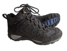 Herren Wander Schuhe Boots MERRELL GTX  Gr 42 UK 8 antrazit grau Mesh Leder
