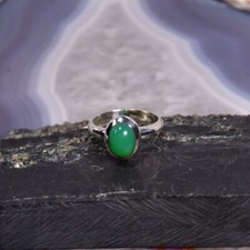 Chrysopras Ring, 925er Silber