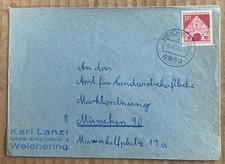 Bund, Brief von Karl Lanz Getreide, Mehl und Futtermittel 8859 Weichering 1969