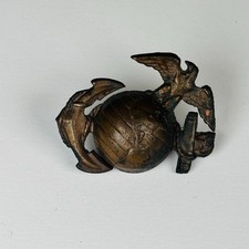 WW2 USMC US Marine Corps Enlisted Hat Cap EGA Pin m37 M1937 Badge