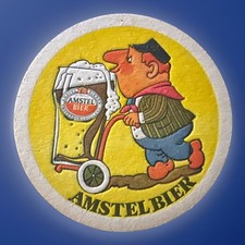 Bierdeckel AMSTEL BIER - Comicfigur , Zustand 2-