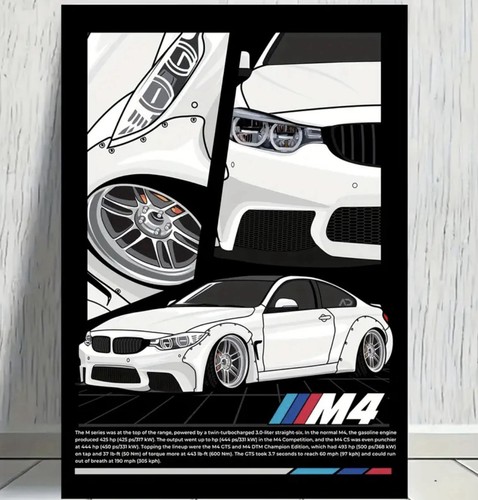 Bmw reihe poster - m4, m-reihe