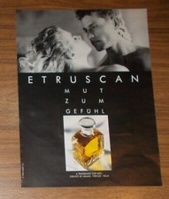 Seltene Werbung vintage ARAMIS ETRUSCAN Eau de Parfum - Mut zum Gefühl 1991