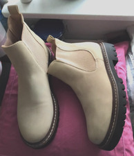 Graceland Damen Stiefeletten Boots Neu Gr. 39 , Wildleder, Beige, Chelsea Boots