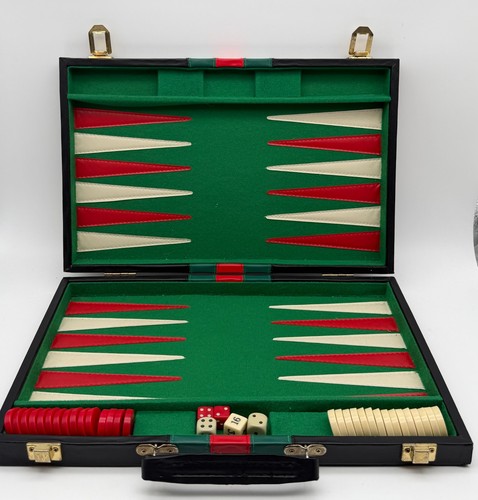 Backgammon lederkoffer - backgammon, im