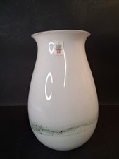 Holmegaard Glas Vase "Sakura" Opalglas grün geflammt 1983 Dänemark Michael Bang 