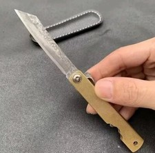 Japanisches Taschenmesser, Damaszener, wie Cuttermesser Higonokami - Style