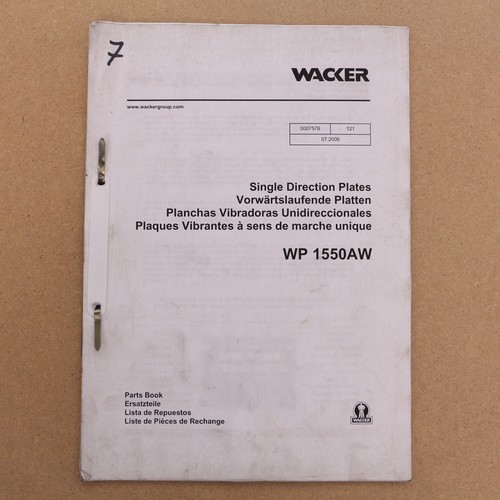 Wacker wp1550 rüttelplatte - aw,