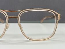 ic Berlin Brille Herren Transparent Gold  Eckig Pablo L. Groß L ice Tea NP:499€