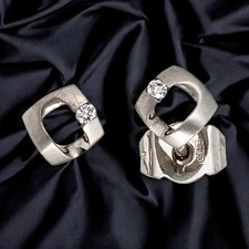 Ohrstecker 950 Platin matt 2