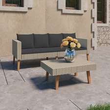 Garden Furniture Set Beige and