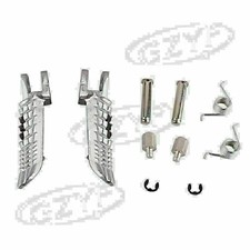 Fußrasten vorne Fußrasten Fußrasten Set für Suzuki GSXR1000 2001-2014 Silber