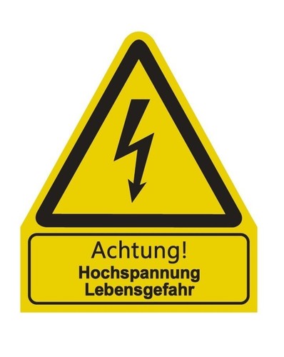 Aufkleber achtung - aufkleber, "achtung
