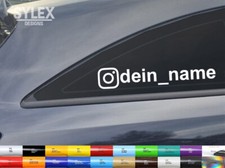 Instagram Aufkleber 2xSticker Individuell Personalisiert Auto 10/15/20cm