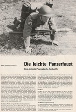 Die leichte Panzerfaust Deutsche Panzerabwehr Handwaffe Bericht Bilder 1965