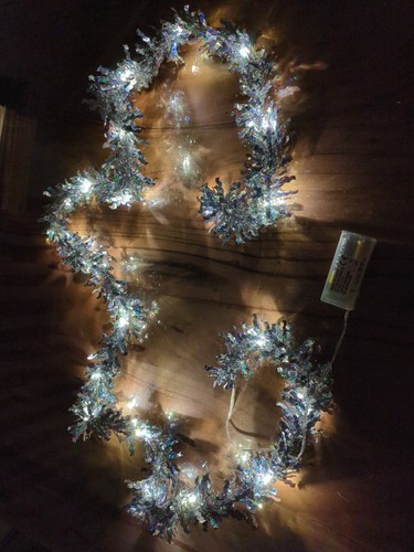 Glitzergirlande mit licht - glitzergirlande,