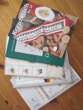 5 x Kreuzstich Stickerei verschiedene Anleitungen